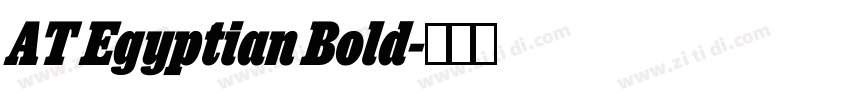 AT Egyptian Bold字体转换